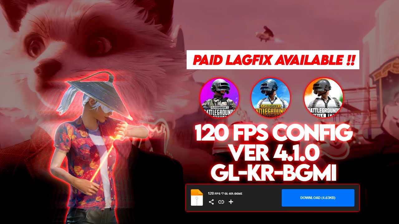☑️UNLOCK 120 FPS IN ANY DEVICE 😱 | BGMI LAG FIX CONFIG 4.1 120 FPS LAG FIX CONFIG PUBG 4.1☑️