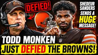 Todd Monken JUST Defied the Browns! Shedeur Sanders Sends a HUGE Message