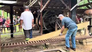 MASSIVE 50 Horse Power Hit And Miss Engine runs this sawmill with ease