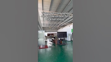 Quạt công nghiệp lớn kết hợp với quạt hút công nghiệp có tác dụng thông gió và làm mát tốt.