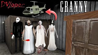 Granny new Helicopter Escape with Nosferatu, Slenderina Baby and Angeline (Granny Update)