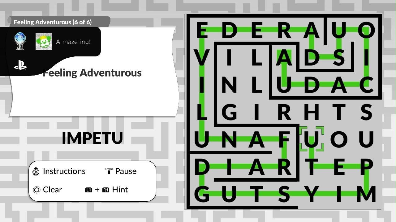 Word Maze by POWGI PS4 Platinum Trophy 
