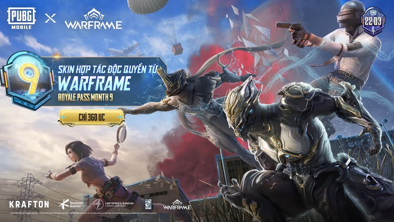 DIỆN SKIN WARFRAME SIÊU NGẦU, HỢP TÁC ĐỘC QUYỀN CÙNG WARFRAME | PUBG MOBILE VN