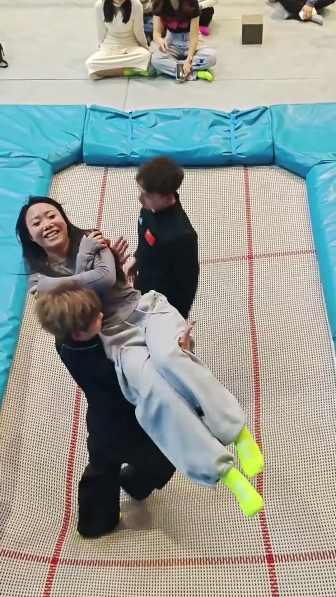 Watch This Teen Jump Around A??Fun Park Trampoline For The First Time #viralvideo #shorts