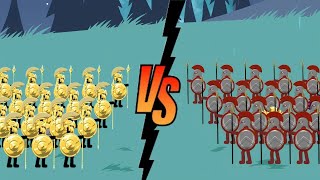 Golden Spearton Army vs Spearton Atreyos Army | Stick War Legacy