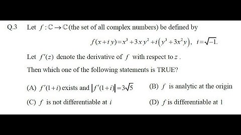 GATE 2019 Problem 3 Mathematics