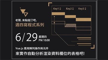[週四寫程式系列] - 來實作自動分析渲染資料欄位的表格吧!