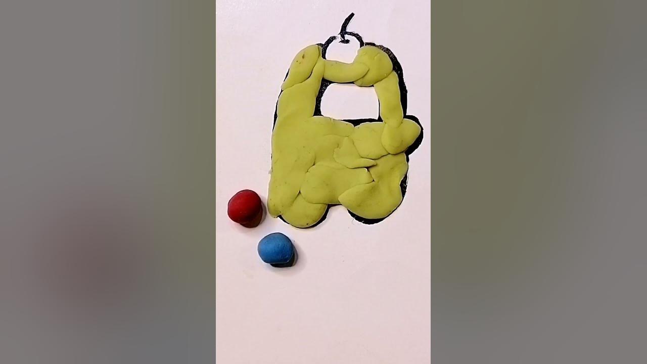 Among us play dough amongus among shorts satisfying creative art