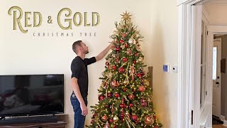 Red & Gold Christmas Tree - How To Decorate A Christmas Tree