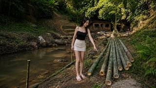Off-Grid Life Under the Waterfall — Fishing, Farming and Simple Living