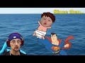 BATMAN & SUPERMAN vs SHARK! FGTEEV & JUSTICE LEAGUE BUILD RAFT FORT Part 2 w/ Superheroes Flash