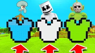 Minecraft PE : DO NOT CHOOSE THE WRONG ARMOUR! (Squidward, Marshmello & Dipsy Slendytubby)