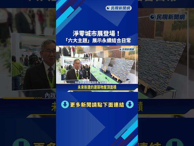 淨零城市展登場 "六大主題"展示永續結合日常－民視新聞