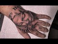 Hand portrait  tattoo time lapse