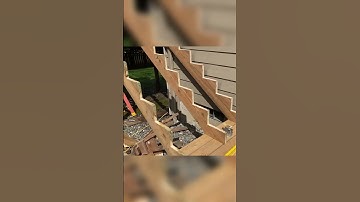 Erecting a staircase! #construction #build #deck #patio #work #remodel
