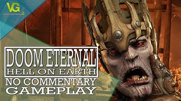 DOOM Eternal - Hell on Earth in 4K | Full Gameplay with Secrets and Extras | PS4 Pro