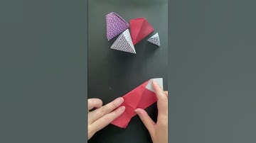 7. Origami Triangular Pyramid folding paper tutorial instructions #shorts