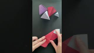 7. Origami Triangular Pyramid folding paper tutorial instructions #shorts