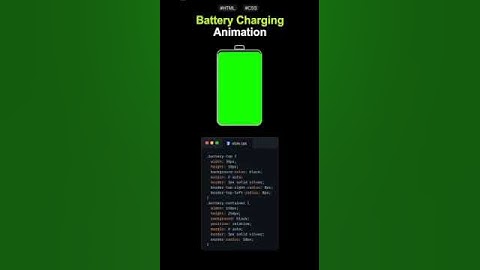 ✔️ Battery Charging Animation using HTML and CSS!🔋🤯
