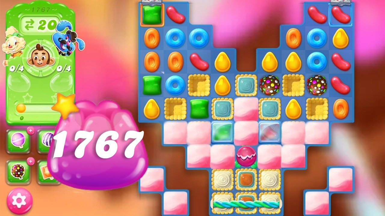 Candy Crush Jelly Saga Level 1767 || 1 Star 🌟 - YouTube
