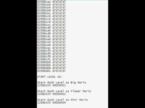 Around 30 action replay codes for new supermario brothers (us) 100% working