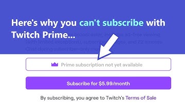 Prime subscription not yet available on Twitch - here