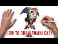 How to draw pomni easy #theamazingdigitalcircus