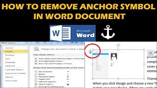 HOW TO REMOVE ANCHOR SYMBOL IN WORD DOCUMENT screenshot 4