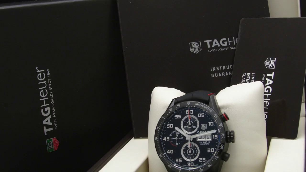 TAG Heuer Calibre 16 Day Date Automatic Black Ref CV2A81 - YouTube