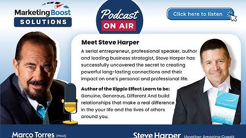 The Ripple Effect with Steve Harper.  How to build true business relationships that are personal!