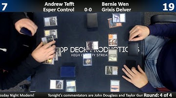 Modern 12/06/16: Andrew Tefft (Esper Control) vs Bernie Wen (Grixis Delver)