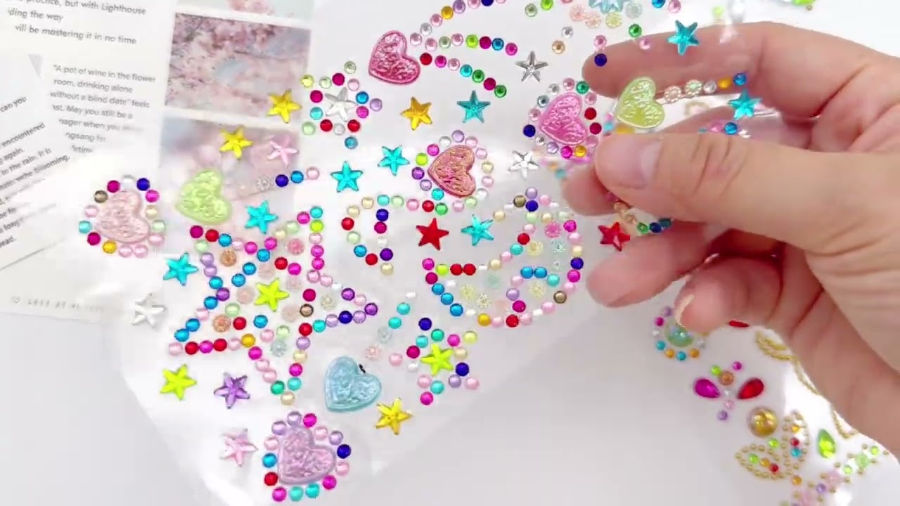 Rhinestone Stickers Self-Adhesive Gems for Crafts Bling Jewel Crystal Stickers for DIY