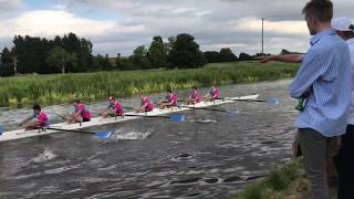 St Edmund's College M1 physical bump on Trinity Hall M1 - Cambridge May Bumps 2017