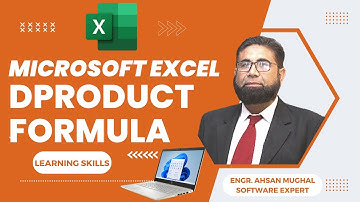 DPRODUCT FORMULA - #DPRODUCT #microsoftexcel  - #microsoftoffice  - #microsoft  - AHSAN MUGHAL