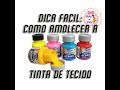 DIY: como amolecer a tinta de tecido