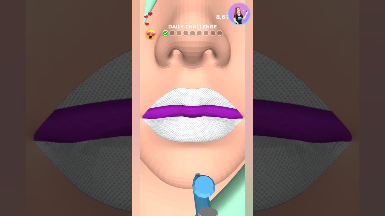 Lip Art 3D - Game - 💄 Pop It Lips 👄 - Game Play