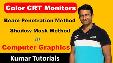 Color CRT Monitors | Beam Penetration Method | Shadow Mask Method | Kumar Tutorials