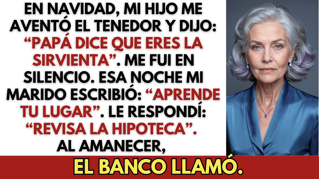 En Navidad, Mi Hijo Me Lanzó Un Tenedor Y Dijo: «Papá Dice Que Eres Solo La Sirvienta».