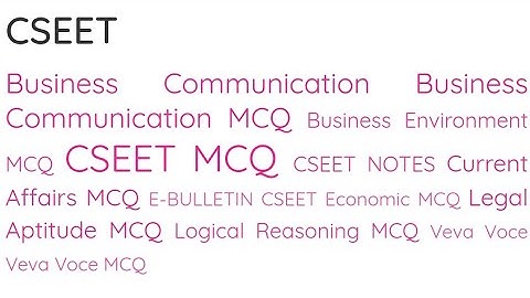 Free CSEET MCQ PDF All Subjects and Chapter Wise 2021