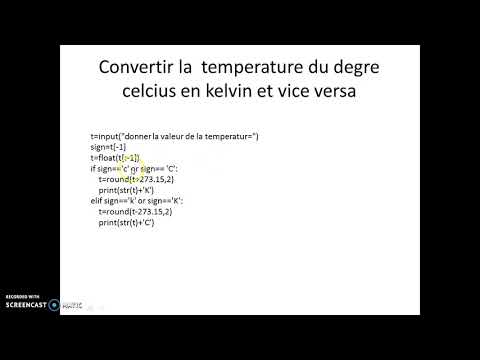 convertir du degree celsius en kelvin  et vice versa en utlisant python