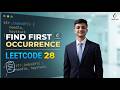 LeetCode Question 28: Find the Index of the First Occurrence in a String.