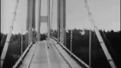 Tacoma Narrows Bridge Collapse because of wind load .. !!