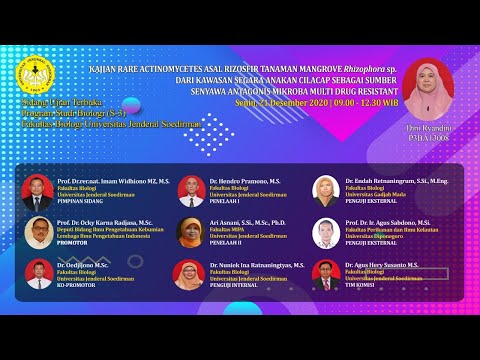 Sidang Ujian Terbuka Program Studi Biologi (S3) Sdri. Dra. Dini Ryandini, M.Si.