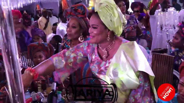 Moment Oba Elegushi and Oba Oniru honor Olori Mariam as they enter Drteeglam and Hon Oluseye wedding