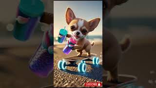 When the Little Chihuahua Discovers a Magical Tumbler ✨ | AI Cartoon Adventure”