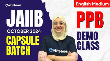 JAIIB PPB Capsule Batch Demo Class in English For JAIIB October 2024 | JAIIB PPB Marathon Class