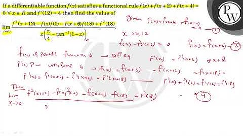 If a differentiable function \( f(x) \) satisfies a functional rule...
