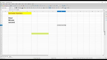 LibreOffice calc spreadsheet tutorial Hour, Second, Minute formula in hindi