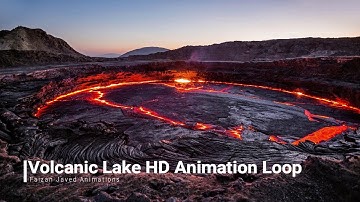 Lava or Volcano Flow and Eruption HD Satisfying  Animation Video
