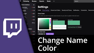 How to change Twitch Name Color | Twitch Chat Color ✅ Tutorial